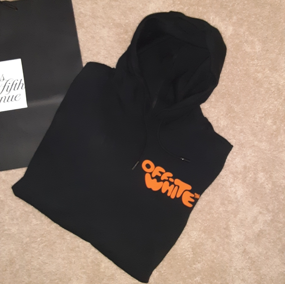 MEN'S OFF WHITE DOUBLE TEE HOODIE SWEATSHIRT